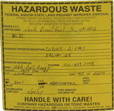 Hazardous Waste Label