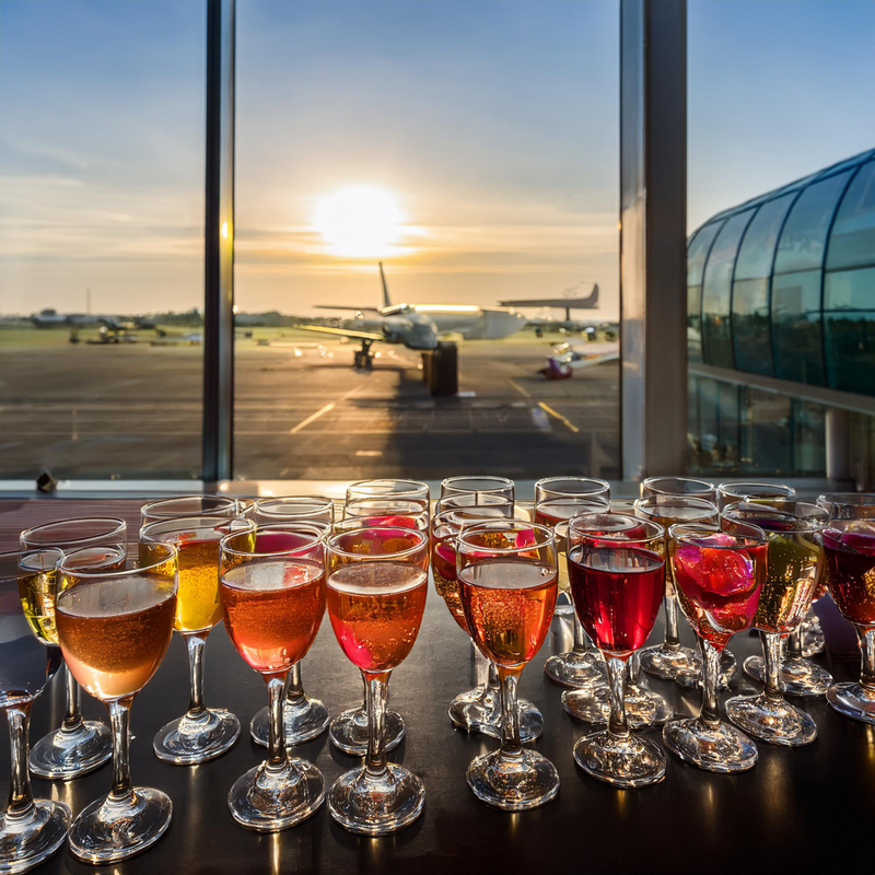 Photo of Drinks Lined up at a Cocktail Reception